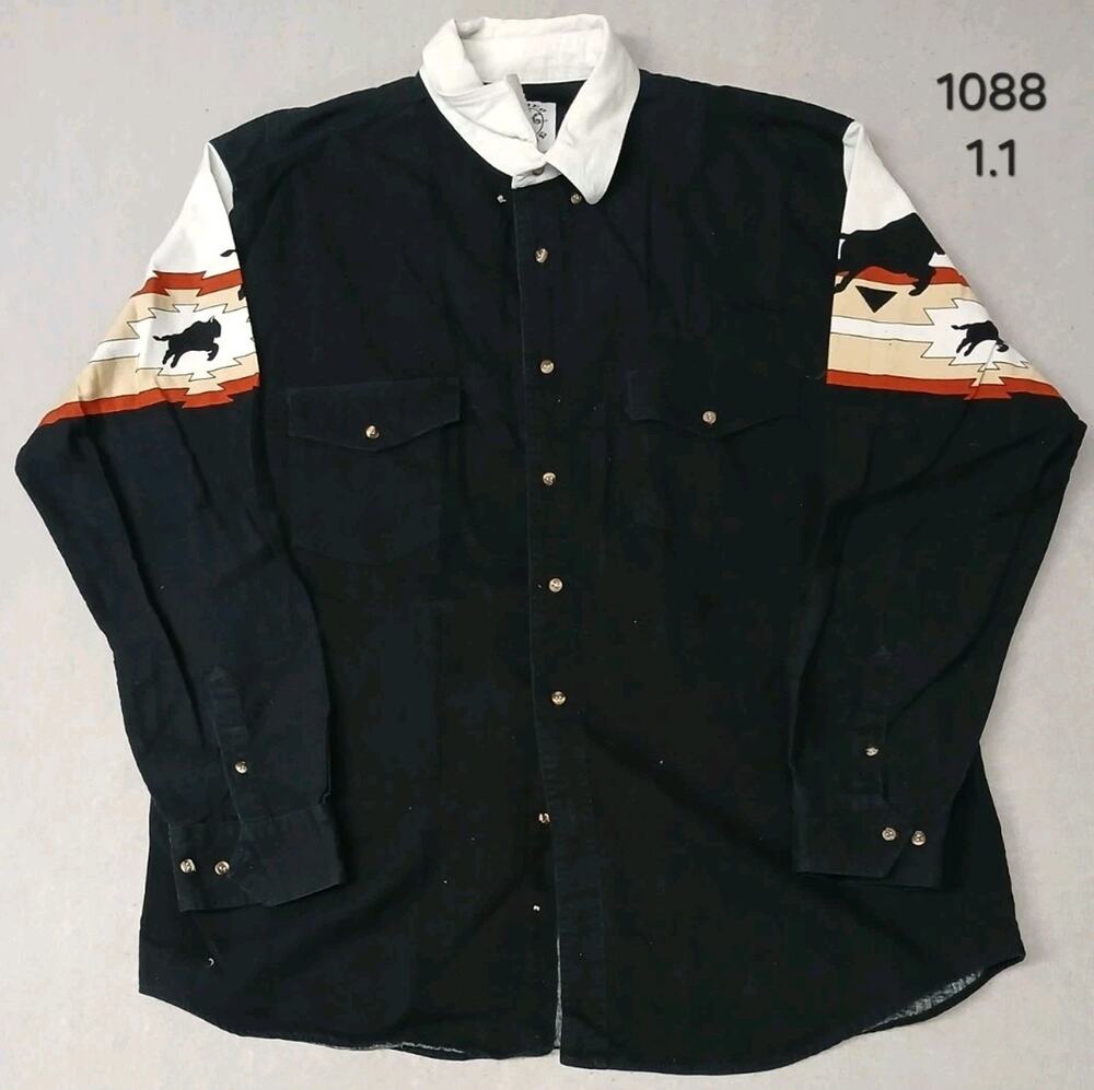 Rodeo Active (XL) Vintage Aztec/Western Button Up Shirt